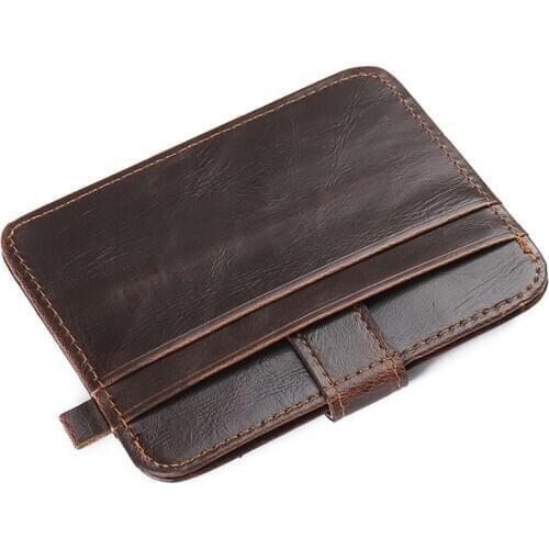 Mens Faux Leather Small ID Credit Card Business Wallet Holder Slim Pocket Case 20CA