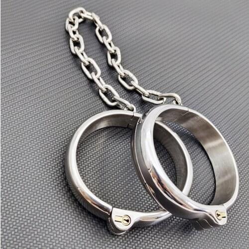 Stainless Steel Leg Irons Ankle Cuffs Adult Erotic Games Sex Toys For Couples BDSM Bondage Torture Slave Restraints Legcuffs