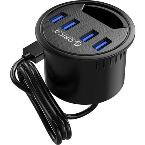 USB HUB USB3.0 Mount In Desk Multi USB 3.0 Splitter 5Gbps High Speed Desktop Grommet USB 3.0 HUB Adapter For PC/Tablet