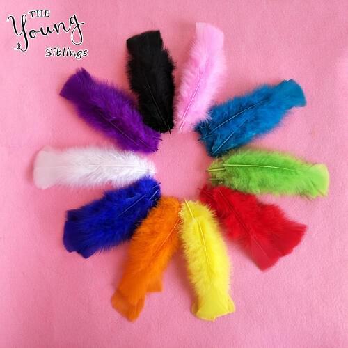 Natural Chicken Feather 50pcs /500pcs /lot colored 15-20cm(6-8) feathers for crafts Accessories DIY Christmas tree decorations