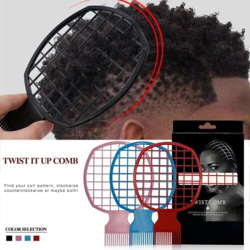 Professional Men Women Black Dirty Braid Comb Twist Curly Hair Tin Foil Perm Beauty Salon Tool African Curly Long Hair Lock Comb
