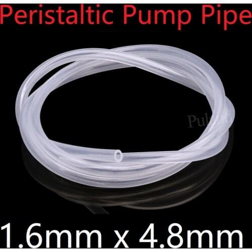 1.6x4.8 Transparent ID 1.6mm OD 4.8mm Thickness 1.6mm Peristaltic Pump Silicone Hose Food Grade Soft Flexible Pipe Water Tubing