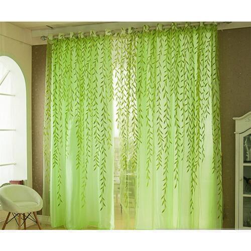 Wickers Printed Tulle Curtain Tulle curtains for living room Window Screening Solid Door Curtains Drape Panel Sheers Tulle