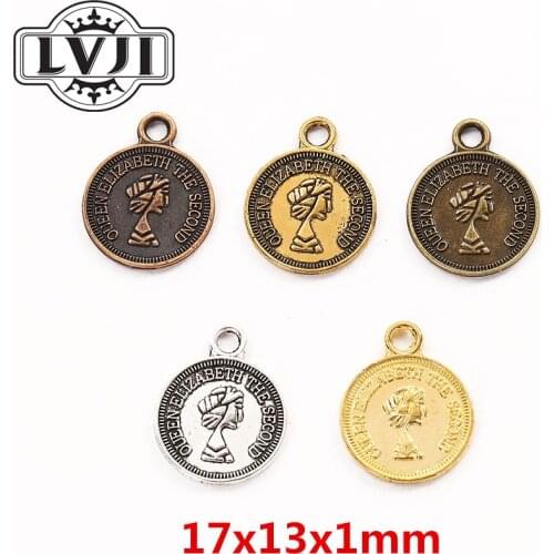 55pcs Vintage zinc alloy oval charms Round Connector Plate pendant fit Bracelet Necklace metal jewelry accessories Making 5973
