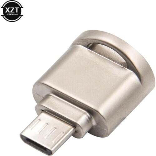 High Quality Micro usb 2.0 otg phone memory card reader Aluminum adapter for TF micro SD pc computer laptop accessories