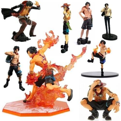 Japan Anime One Piece ZERO Portgas D Ace Battle Ver. Fleam PVC Action Figure Model Toys 15-28cm 9-styles
