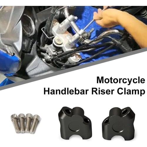 Motorcycle Handlebar Riser Clamp 22mm Universal Motorcycle Clamp Bar Risers With 4 Bolts Motorcycle Accessories