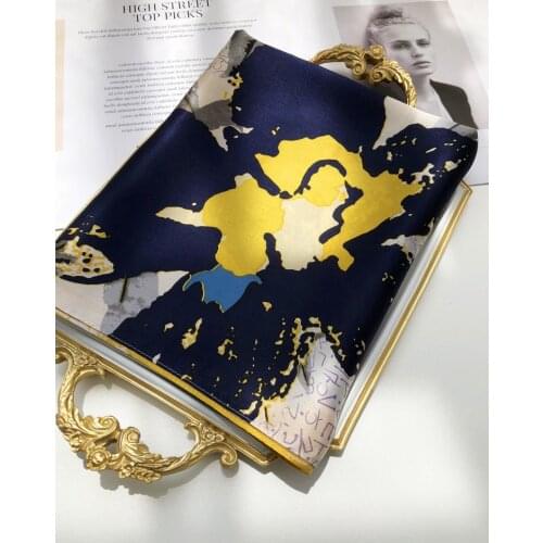 100% mulberry silk scarf Women female mottled flower spring autumn long silk scarf shawl dual-use high-grade 53*170cm