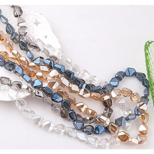 10Pcs/set Irregular Austria Faceted Crystal Glass Beads Loose Spacer Garment Beads Rhinestones For Jewelry Clothing Accessories