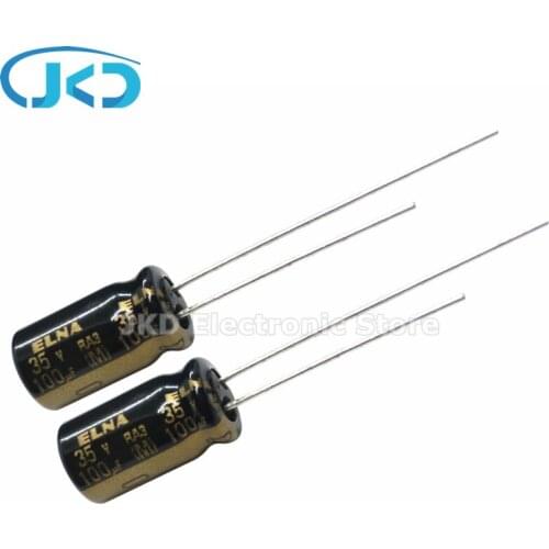 10PCS NEW ELNA RA3 35V100UF 6.3X11MM Audio Electrolytic Capacitor 100uF35V 85℃ RA3 Series 100uF 35V 100% ORIGINAL 6.3*11