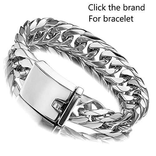 16mm Wide High Polished Silver Color Stainless Steel Cuban Curb Chain Mens Bracelet Cuff Bangle 7"-11" Hip-hop Jewelry Hotsale