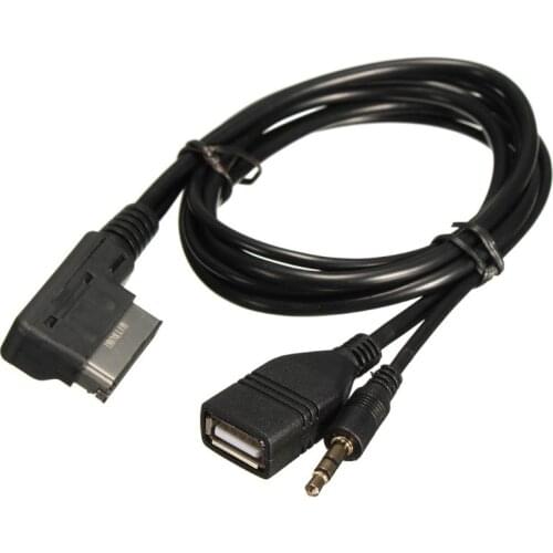 3.5mm AUX Audio Cable MDI AMI MMI Interface USB Adapter for A6L A8L Q7 A3 A4L A5 E7CA