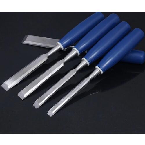 5pcs/set 3/8"-1" Carving Chisel Carpenter Tools Round Woodworking Chisel CR-V Wood Carving Knife Flat Graver Carving Tools