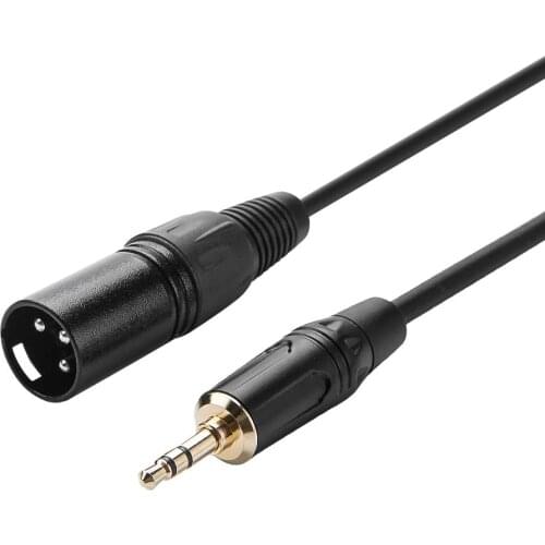 3.5mm to XLR Audio Cable 3.5mm Male to XLR Male Microphone Cable Compatible with Phone,Tablet,Laptop,Microphone,Amplifier