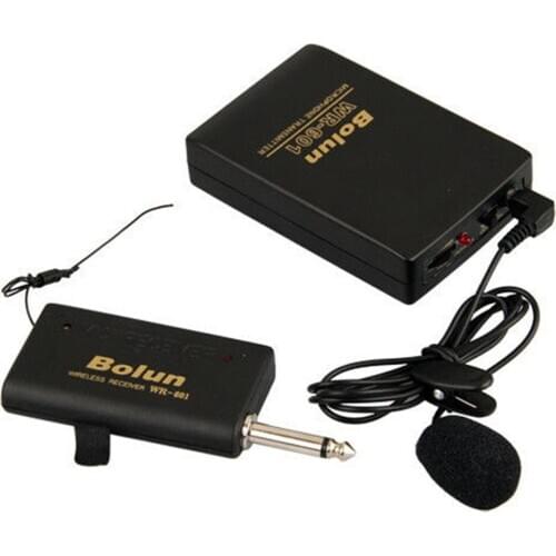 Wireless Microphone System with Transmitter & Receiver Portable Clip-on Microphone for Teaching Public Speaking WR601 ONLENY