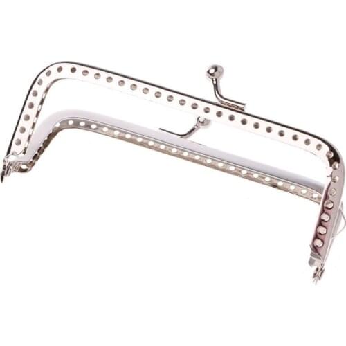 D0LF 1PC Square Metal Frame Kiss Clasp For Handle Bag Purse 10cm DIY Accessories