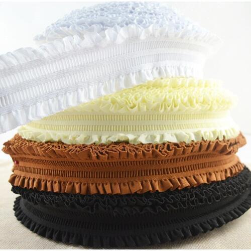Wooden Lace Tights Pants Elastic Band Girdles Skirts Rubberbands Cuff Ruffle Elastics Webbing Baby Clothing Accessories