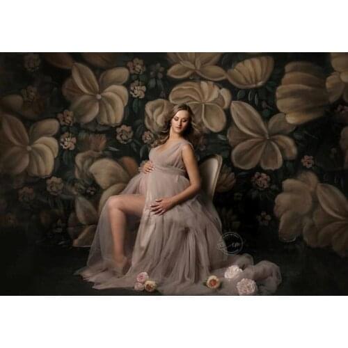 Photography Backdrop Oil Painting Flowers Floral Photo Background Studio Portraits Kids Newborns Pregnant Maternity Shoot Props