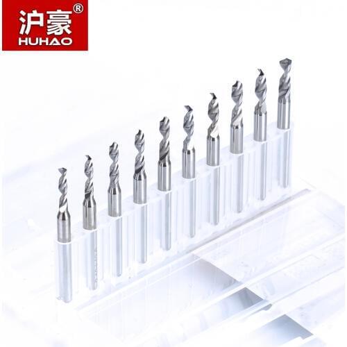 HUHAO 10PCS/lot Shank 3.175mm Carbide PCB Mini Drill Bit CNC Tool Tungsten Steel For Print Circuit Board Dia. 2.1mm-3.0mm