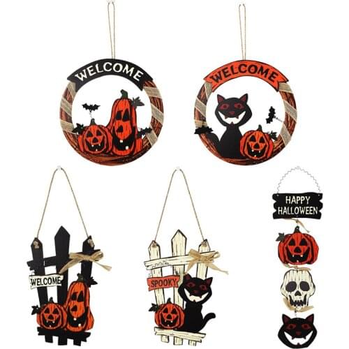 Exquisite Door Sign Pendant Wall Mounted Ornament Front Door Hanging Decoration Home Room Halloween Ornaments