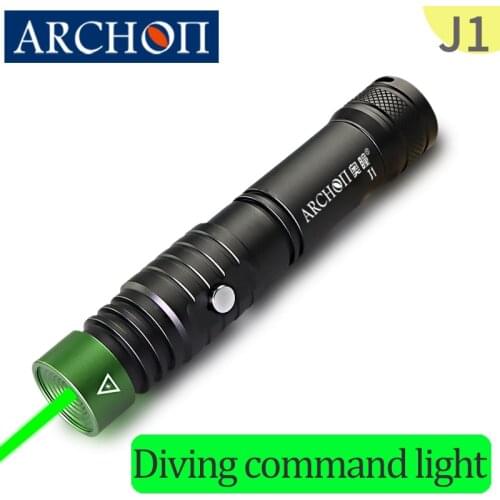 J1 Diving coaching command laser lights Pro fession green diving laser light Underwater 100m diving laser flashlight instruction