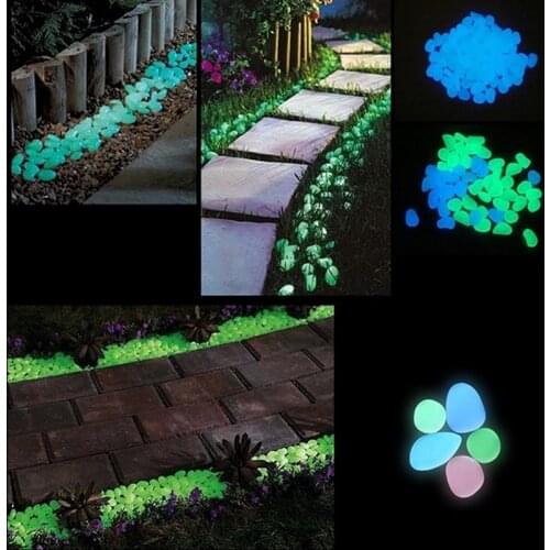 25/50Pcs Luminous Stones Glow in The Dark Pebbles for Garden Decoration Outdoor Walkways Patio Lawn Garden Yard Path Decorations