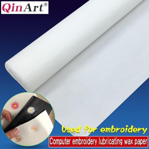 Computer embroidery, lubricating wax paper, leather material, hard material, thick material, special paper, bleached white