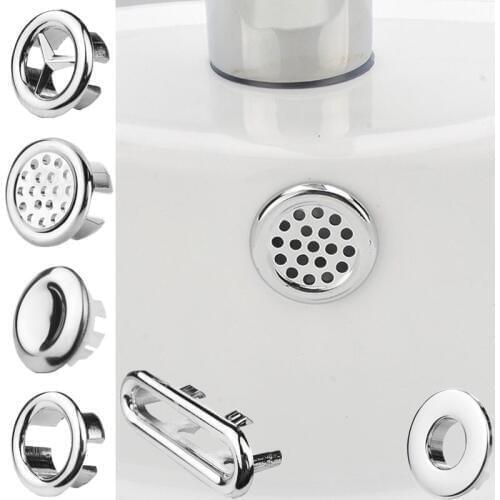 1Pcs Sink Hole Round Overflow Cover Ceramic Pots Basin Sink Overflow Covers Kitchen Hotels Bathroom Accessories U3