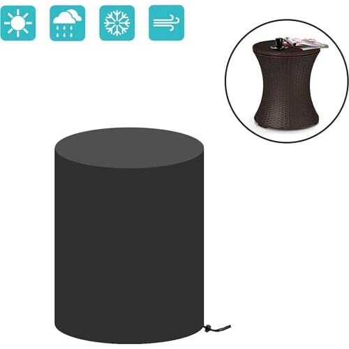 Patio Cooler Bar Table Cover Outdoor Waterproof Round Beer Cooler Table Cover Refrigerator Bar Cover Refrigerator Wine Cooler