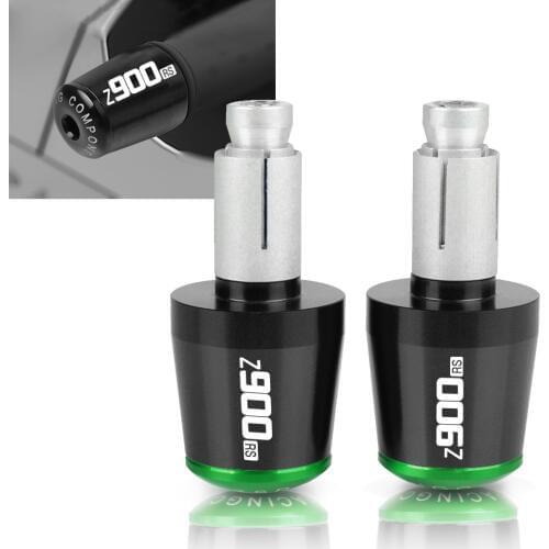 Motorcycle Accessories 7/8" 22MM Handlebar Hand Grips Handle Bar End Cap With z900rs LOGO For Kawasaki Z900RS Z900 RS 2017 2018