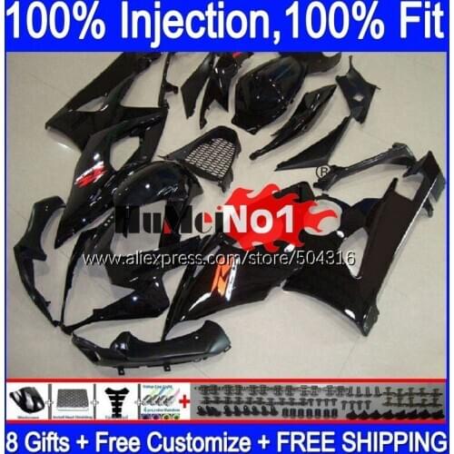 Injection For SUZUKI 1000CC GSXR-1000 GSXR 1000 21MC.6 Glossy black GSX-R1000 GSX R1000 05 K5 GSXR1000 2005 2006 05 06 Fairings