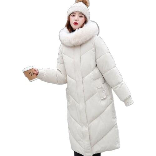 Fashion Winter 2021 Womens Coats New Style To Overcome Womens Long Oover The Knee Big Fur Collar Korean Slim Coat Female