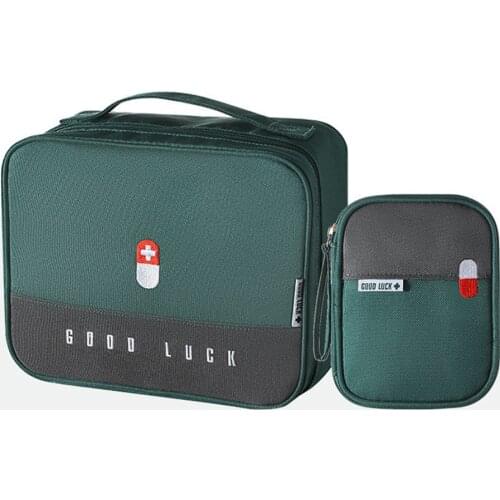 Portable Fabric Medicine Storage Bag Family Emergency First Aid Kit Medicine Package for Home Travel Outdoor Camping