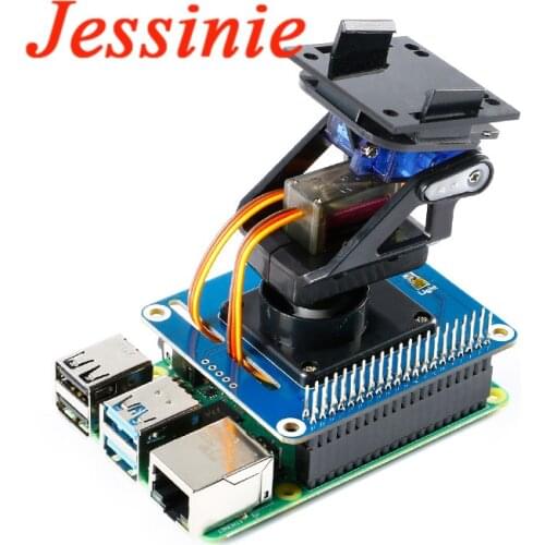 Raspberry Pi Pan-Tilt HAT 2-DOF Ambient Light Intensity Sensor Module Pan/Tilt Expansion Board PCA9685 TSL2581 IIC I2C Interface