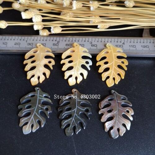 20pcs/lot 24x35mm Mix Colors 100% Real Natural Leaf Mother Of Pearl Shell Leaf for DIY Jewerly Hollow Leaf MOP for Earrings