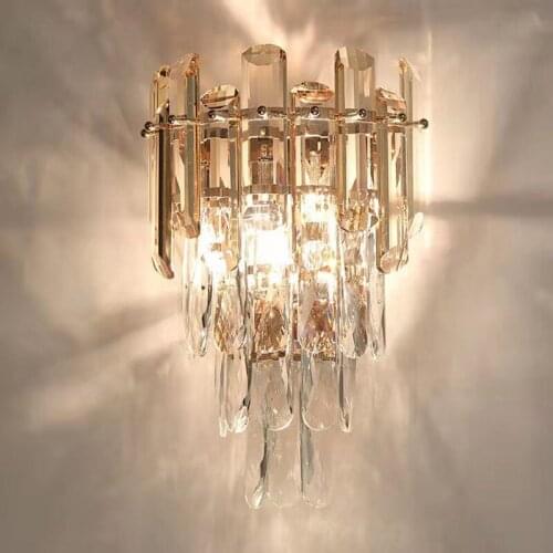 Nordic Crystal Wall Lamp Bedroom Diningroom Lvingroom Luxury Indoor Wall Type