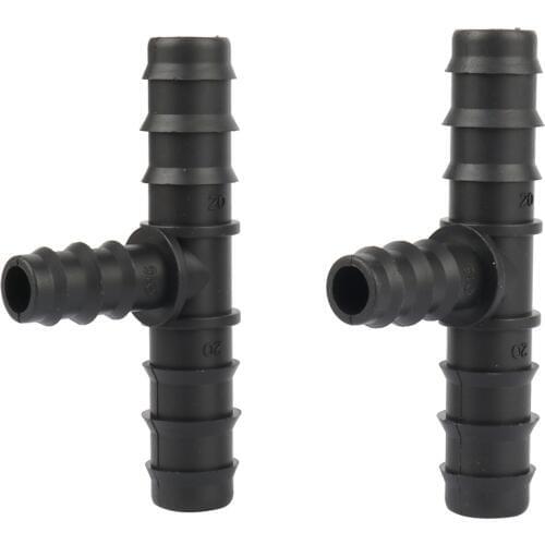 5 Pcs Barbed 20mm to 16mm Reduce Tee Connector Garden Water Hose Splitters DN20 to DN16 Interface Pipe Connection Adapters
