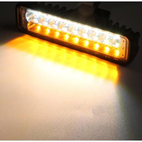 60W LED Light Bar Yellow White Warning Fog Lamp 6 Inch For SUV ATV Off-road Motorcycle Truck Trailer 4x4 E-bike 12V 24V