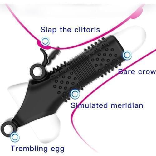 Vibrators Condom Reusable Cock Cover Ring Penis Sleeve Vibrator Penis Enlargement Delayed Ejaculation Sex Toys for Men Erection