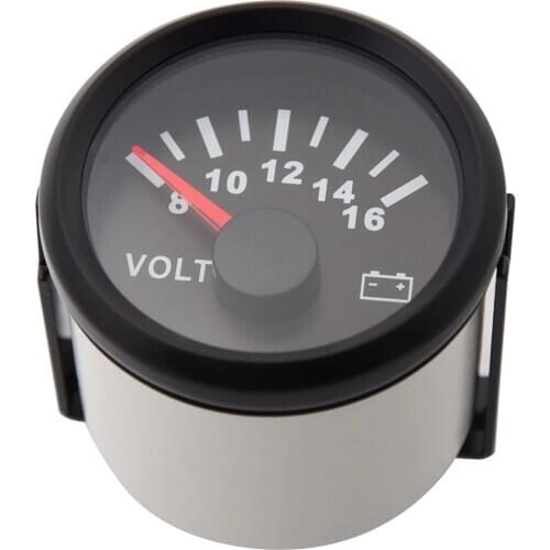 Yacht Voltmeter 2 Inch 52mm Car Ammeter 12 volt 8-16V 16-32V Gauge Volt Meter for Boat Truck ATV AMP Meter voltimetro coche