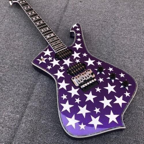 High-grade electric guitar, special-shaped guitar, five-star veneer, purple paint, peach blossom core wood, customizable electri