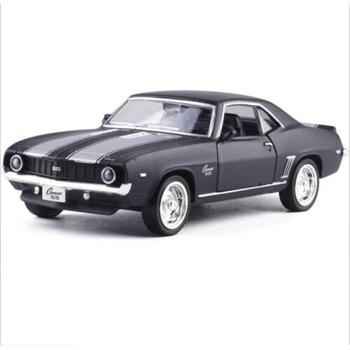 13.3CM 1:36 Scale Black Color Metal Alloy Chevrolet Camaro Racing Car Pull Back Diecast Vehicles Model Toys For Children Kids