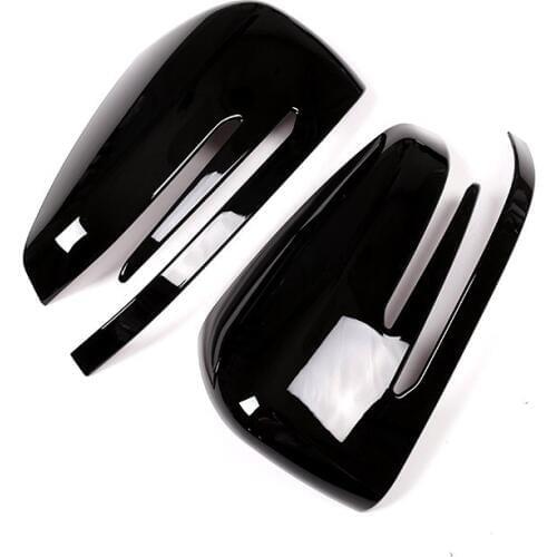 2pcs Gloss Black ABS Chrome Side Rearview Mirror Cap Cover Trim For Mercedes Benz E Class W212 2009-2015 Car Accessories