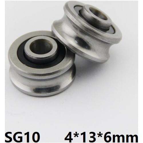 20pcs/50pcs SG10 4x13x6 mm track roller pulley ball bearing guide roller guideway embroidery machine bearing