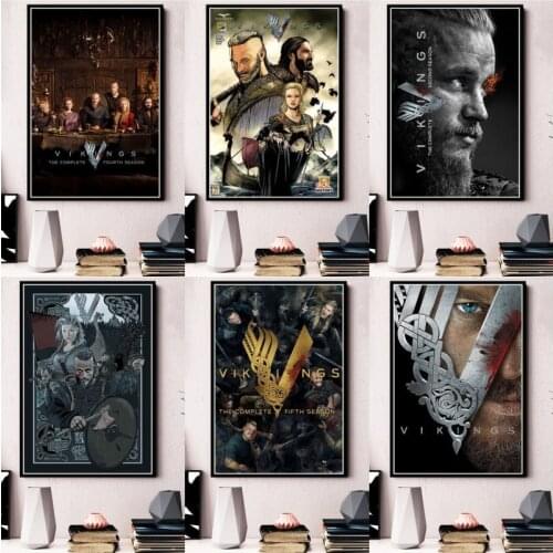 5D Diy Diamond Embroidery Vikings Classic TV Series Show Classic New Posters And Prints Diamond Paintings Wall Art Pictures