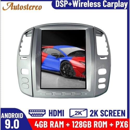 RHD Right HD Android 9 Car Multimedia Player GPS Navigation Stereo Head Unit For Lexus LX470 For Toyota LC100 03-07 Tesla Style