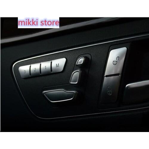 Car Styling Inner Door Seats Memory adjustment Push Button Trim Cover sticker for Mercedes-Benz CLA/GLA/GLK/GLE/CLS/GL/ML/A/B/E