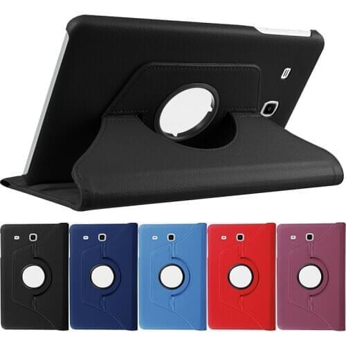 360 Rotating Case for Samsung Galaxy Tab E 9.6 T560 T561 SM-T560 Slim Stand PU Leather Cover for Samsung Galaxy Tab E 9.6 Case