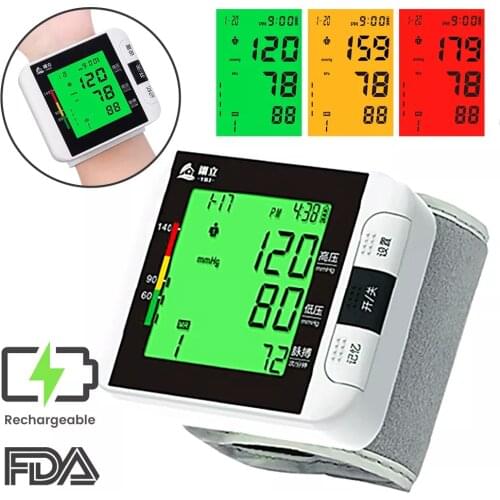 Digital Wrist Blood Pressure Monitor Electronic Medical Sphygmomanometer Automatic Tonometer Tensiometro Blood Pressure Meter