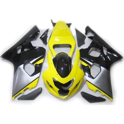 Cheap Fairings set For Suzuki K4 2004 GSXR750 2005 GSXR600 Fairing kits GSXR 750 04 05 yellow gray ABS aftermarket body parts